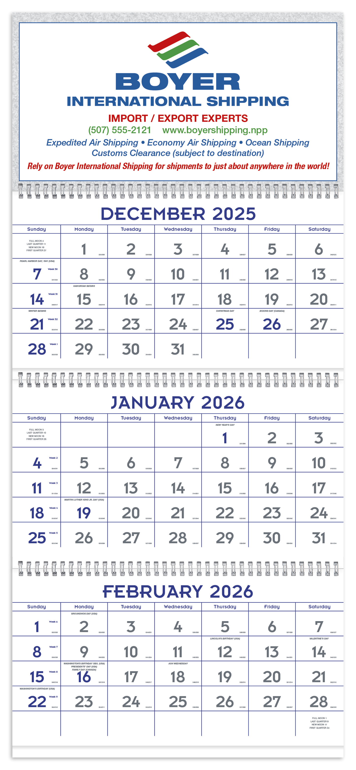 Triumph Calendars Blue  Grey Commercial Planner-6602