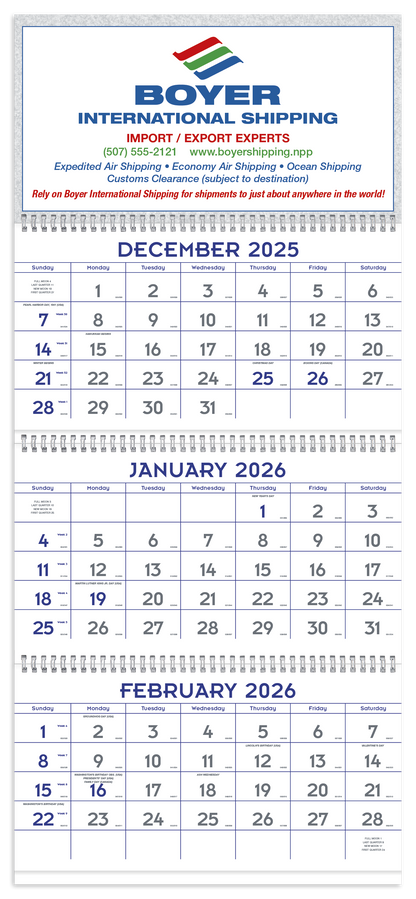 Triumph Calendars Blue  Grey Commercial Planner-6602