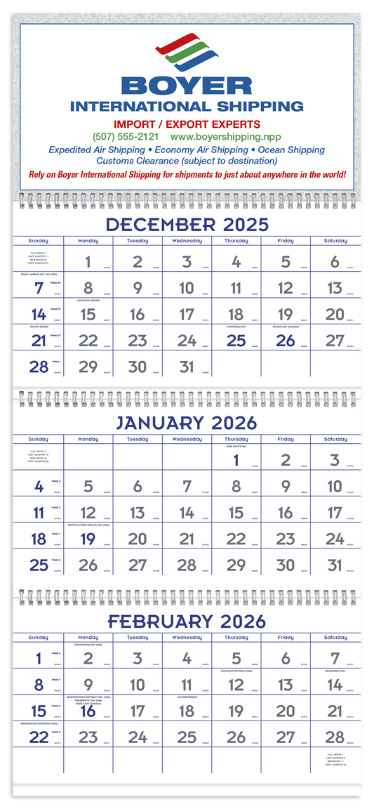 Triumph Calendars Blue  Grey Commercial Planner-6602