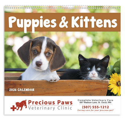 Good Value Puppies  Kittens  Spiral Calendar-7007