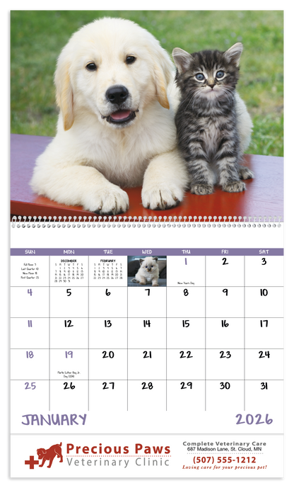 Good Value Puppies  Kittens  Spiral Calendar-7007