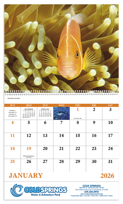 Good Value Ocean Glory  Spiral Calendar-7017