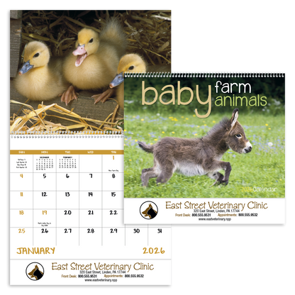 Good Value Baby Farm Animals  Spiral Calendar-7020
