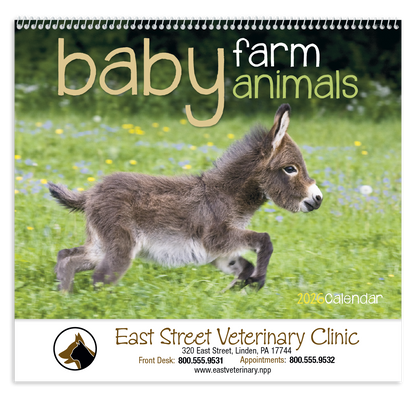 Good Value Baby Farm Animals  Spiral Calendar-7020