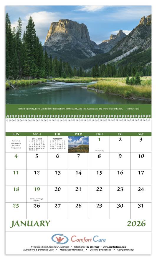 Good Value Eternal Word w PrePlanning Sheet  Spiral Calendar-7021