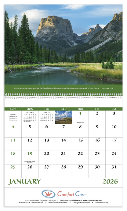 Good Value Eternal Word without Funeral Planner  Spiral Calendar-7023