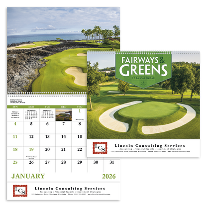 Good Value Fairways  Greens  Spiral Calendar-7029