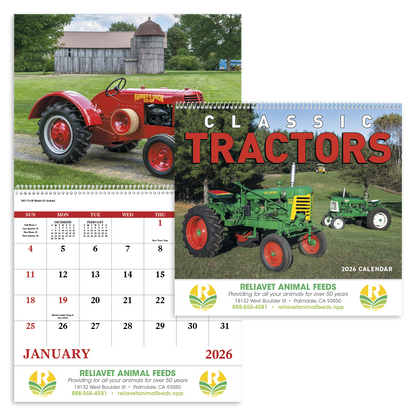 Good Value Classic Tractor  Spiral Calendar-7030