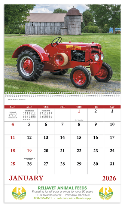 Good Value Classic Tractor  Spiral Calendar-7030