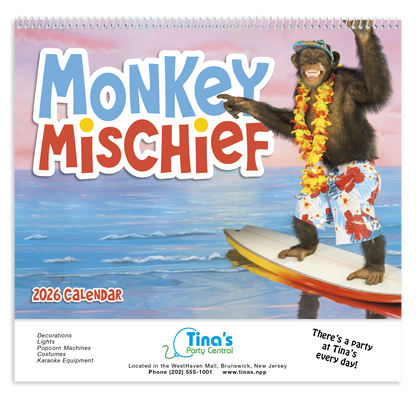 Good Value Monkey Mischief  Spiral Calendar-7033