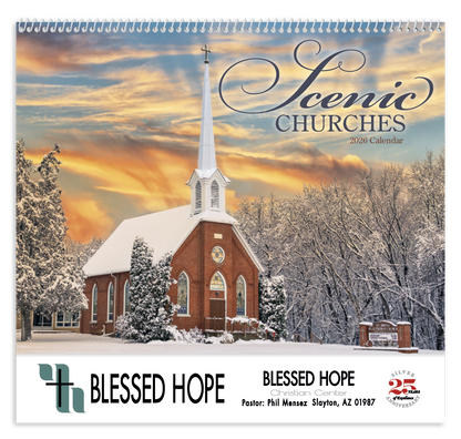 Good Value Scenic Churches  Spiral Calendar-7045