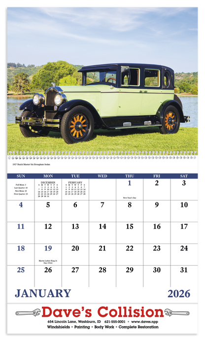 Good Value Antique Autos  Spiral Calendar-7057