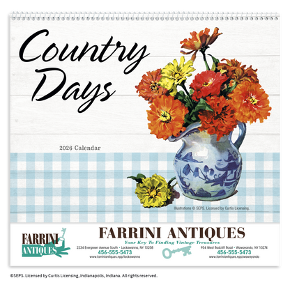 Good Value Country Days  Spiral Calendar-7066