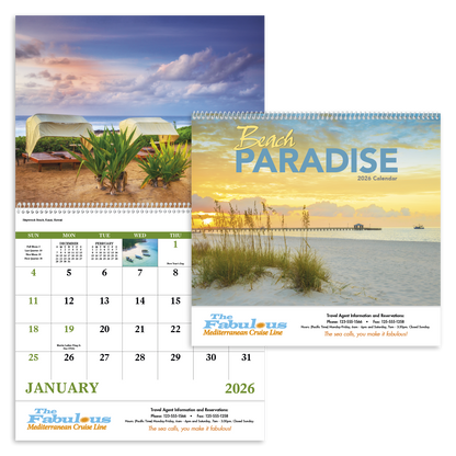 Good Value Beach Paradise  Spiral Calendar-7068