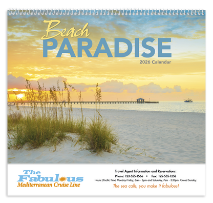 Good Value Beach Paradise  Spiral Calendar-7068