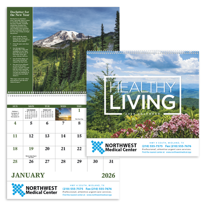 Good Value Healthy Living  Spiral Calendar-7073