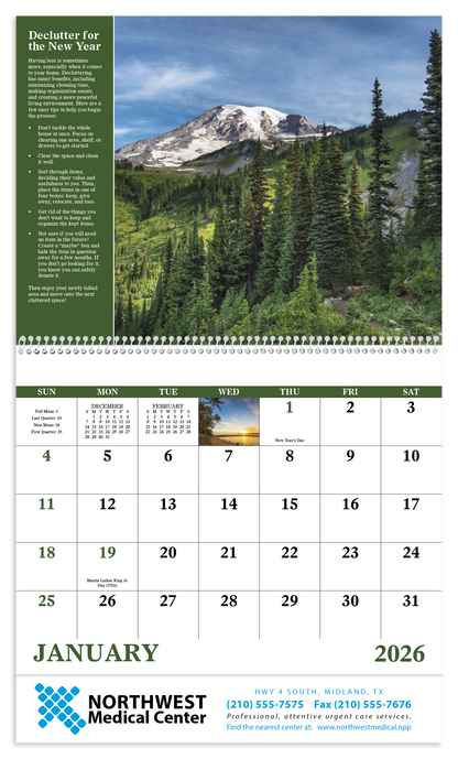 Good Value Healthy Living  Spiral Calendar-7073