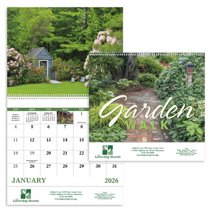 Good Value Garden Walk  Spiral Calendar-7077