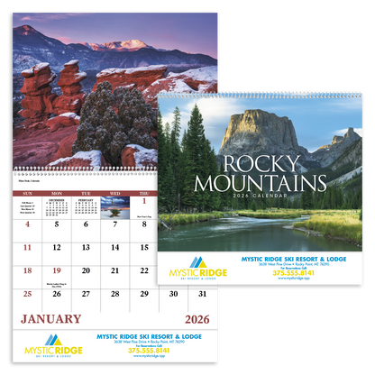 Good Value Rocky Mountains  Spiral Calendar-7078