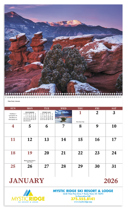 Good Value Rocky Mountains  Spiral Calendar-7078