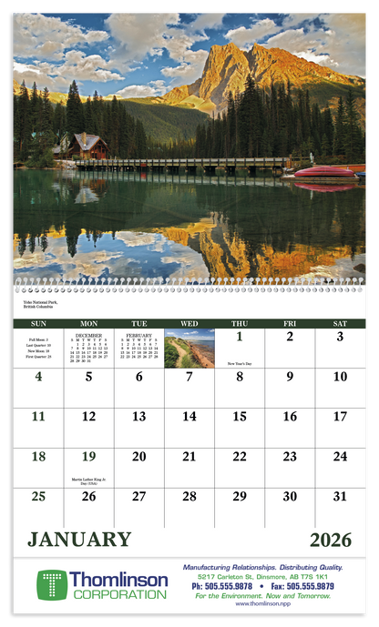 Good Value Canadian National Parks  Spiral Calendar-7113