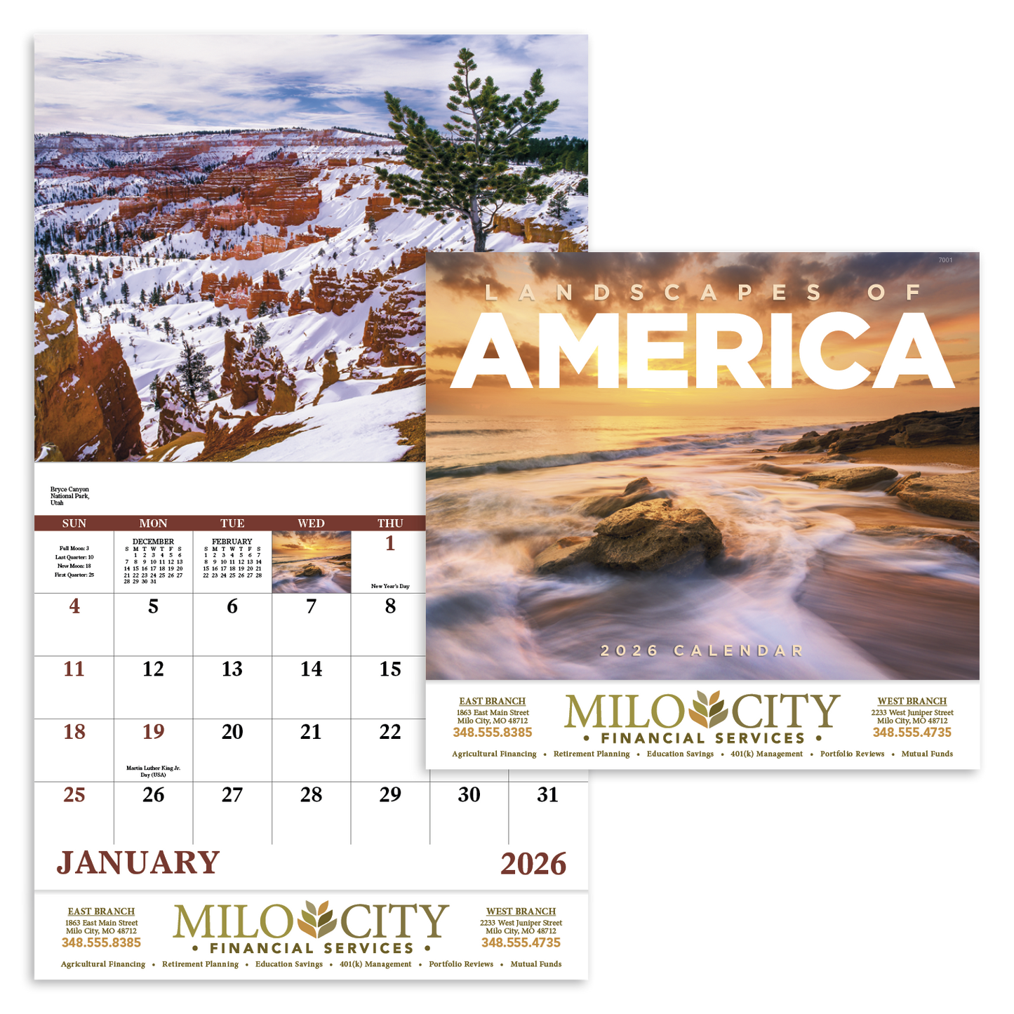 Good Value Landscapes of America  Stapled Calendar-7201
