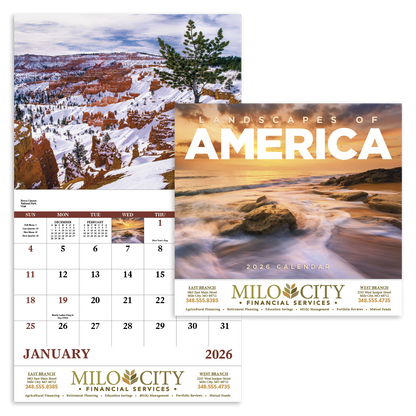 Good Value Landscapes of America  Stapled Calendar-7201