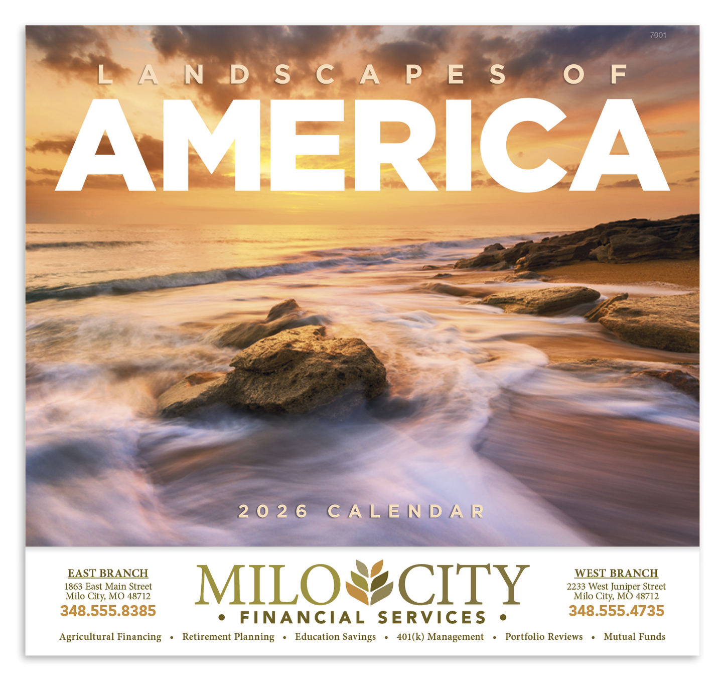 Good Value Landscapes of America  Stapled Calendar-7201