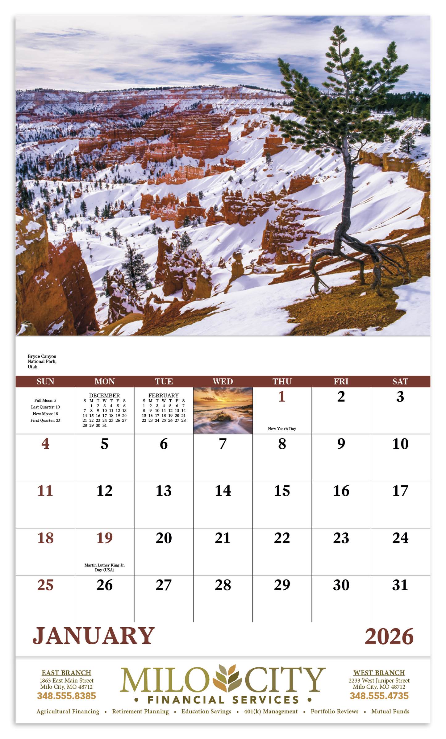 Good Value Landscapes of America  Stapled Calendar-7201