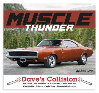 Good Value Muscle Thunder  Stapled Calendar-7205