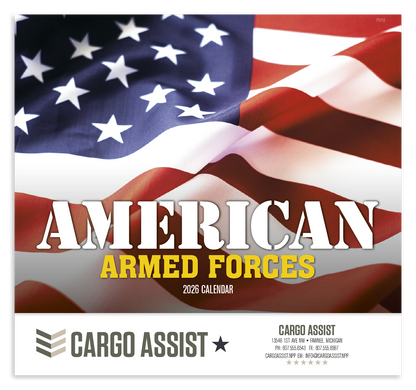 Good Value American Armed Forces  Stapled Calendar-7212