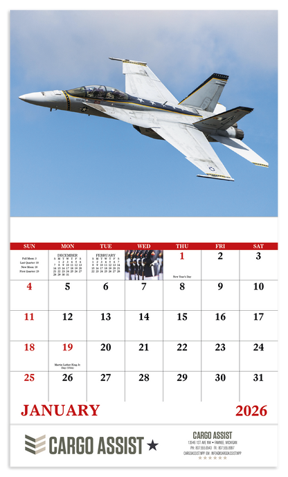 Good Value American Armed Forces  Stapled Calendar-7212