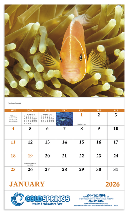 Good Value Ocean Glory  Stapled Calendar-7217