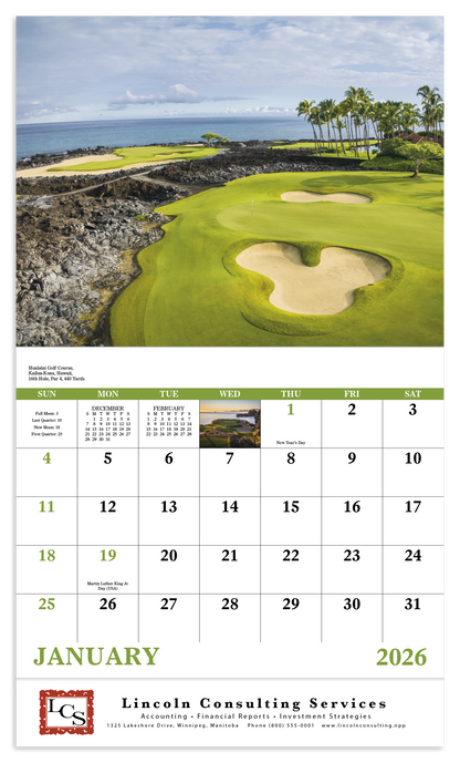 Good Value Fairways  Greens  Stapled Calendar-7229