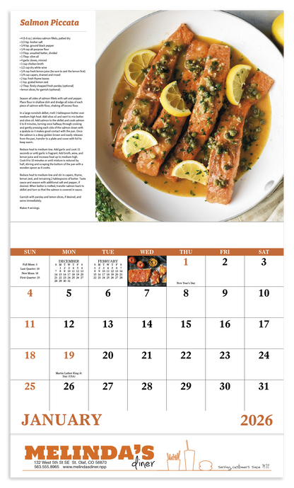 Good Value Delicious Dining  Stapled Calendar-7231
