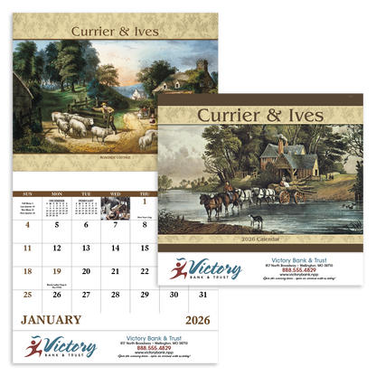 Good Value Currier  Ives  Stapled Calendar-7241