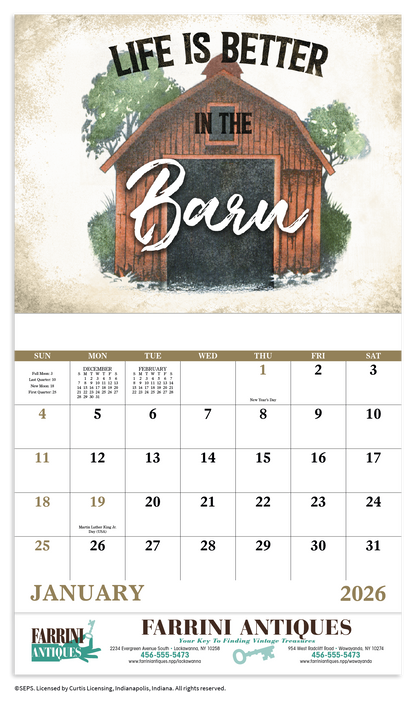 Good Value Country Days  Stapled Calendar-7266