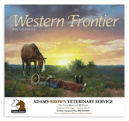 Good Value Western Frontier  Stapled Calendar-7271