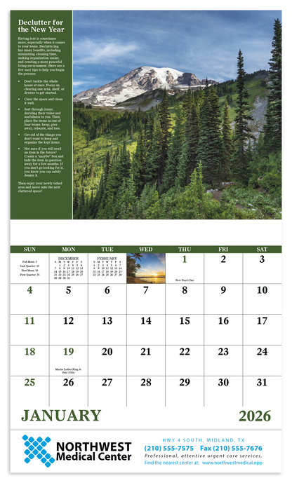 Good Value Healthy Living  Stapled Calendar-7273