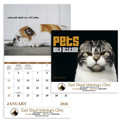Good Value Pets with Attitude  Stapled Calendar-7286