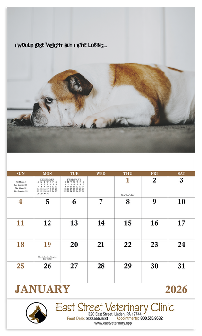 Good Value Pets with Attitude  Stapled Calendar-7286