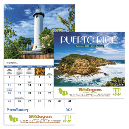 Good Value Puerto Rico  Stapled Calendar-7289