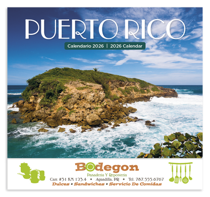 Good Value Puerto Rico  Stapled Calendar-7289