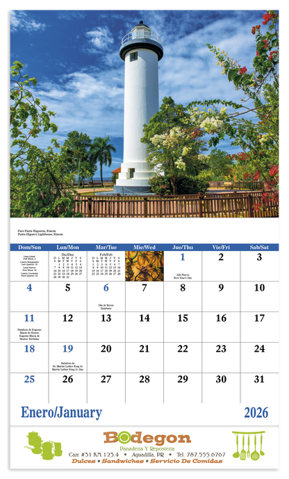Good Value Puerto Rico  Stapled Calendar-7289