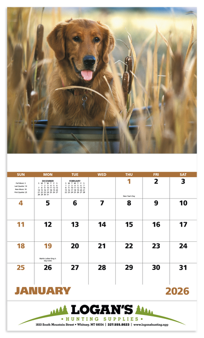 Good Value Sporting Dogs  Stapled Calendar-7290