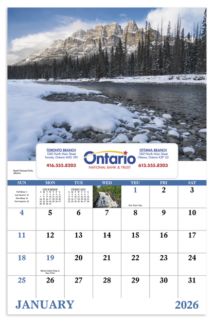 Good Value Scenic Canada  Window Calendar-7502