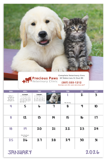 Good Value Puppies  Kittens  Window Calendar-7507