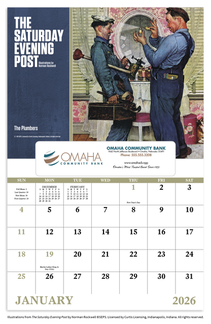 Good Value The Saturday Evening Post  Window Calendar-7539