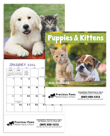 Good Value Puppies  Kittens  Mini Calendar-7708