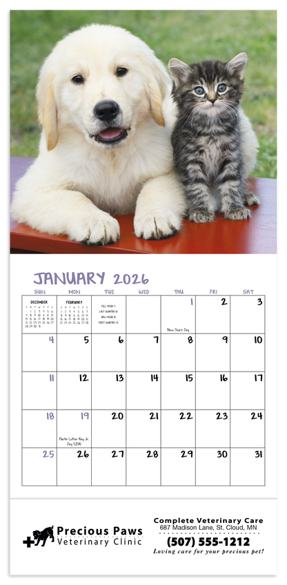 Good Value Puppies  Kittens  Mini Calendar-7708